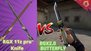 VALORANT RGX 20 Butterfly VS RGX 11z pro Knife [upl. by Stormie416]