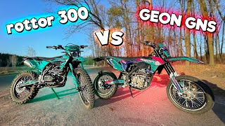 GEON GNS 300 VS ROTTOR 300 ГОНКА КИТАЙСКИХ МОТОЦИКЛОВ [upl. by Aynwat]