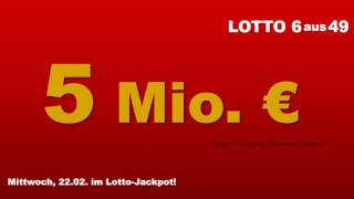 Lotto am Mittwoch 22022017 5000000 Euro im Jackpot [upl. by Rainger861]