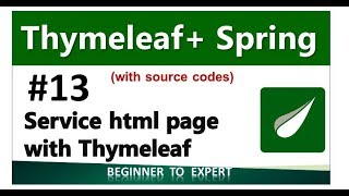 13  Setup and test the html Page with Thymeleaf [upl. by Danya]