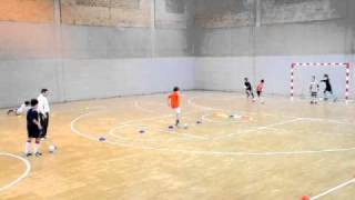 Futbol Sala Entrenamiento Alevines Destreza con conos y finalizacion 2 [upl. by Justis416]