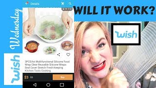 WISH APP REVIEW  SILICONE REUSABLE FOOD SAVER WRAP  WISHCOM [upl. by Haidabej]