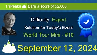 Event\World Tour Mini 10 TriPeaks  Expert  September 12 2024 [upl. by Moise]