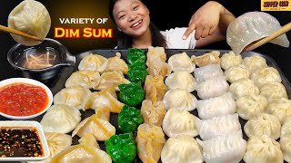 Variety Of Dumplings Mukbang Eating Soup Dumpling Dim Sum Nepali Momo Nepali Mukbang Eating Show [upl. by Enomrej]