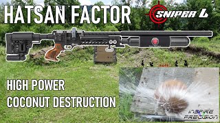 Coconut Destruction Hatsan Factor Sniper Long High Power Tune [upl. by Franci528]