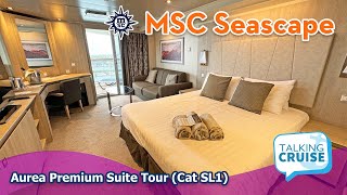 MSC Seascape  Aurea Premium Suite Tour Cat SL1 [upl. by Lilahk]