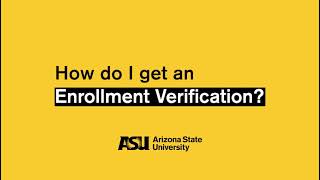 How do I get an enrollment verification [upl. by Eciryt681]