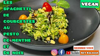 Les spaghetti de courgettes au pesto de menthe et de noix [upl. by Attenrad590]