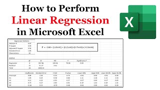 Linear Regression in Excel Step by Step Tutorial and Options Explained [upl. by Natsreik]