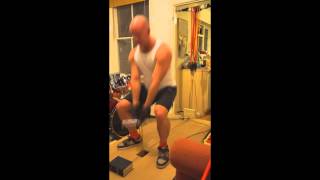 Bodylastics resistance band Deadsquat with home made pulley platform [upl. by Zetrom]