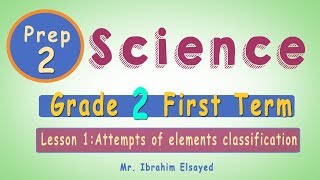 Science 2st prepfirst term lesson 1Attempts of elements classification part 2 [upl. by Erbe207]