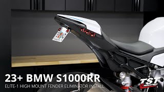 How to install an Elite1 Adjustable Fender Eliminator on a 2023 BMW S1000RR by TST Industries [upl. by Atnahsal]