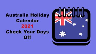 Australia Holiday Calendar Free 2021  Australia Calendar 2021 [upl. by Oidacra]