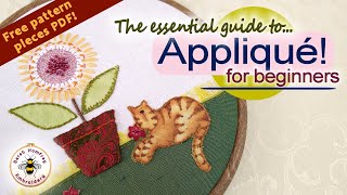 Essential guide to beginners appliqué hand embroidery FIVE methods you need to get started [upl. by Jacobo]