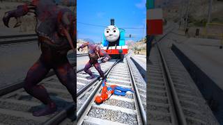 GTAV HULK SAVING SPIDERMAN FROM VENOM AND THOMAS THE TRAIN shorts trains [upl. by Wallach422]