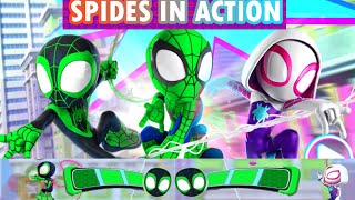 Spides Adventure  Marvels Spidey and His Amazing Friends in Green Avatar  Spides in Action [upl. by Asena]