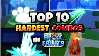 Top 10 Hardest Combos In Blox Fruits update 23 [upl. by Sherer]