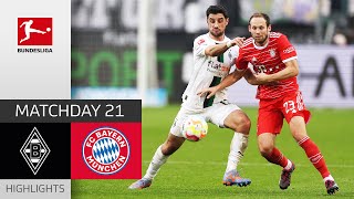 Borussia Mgladbach  FC Bayern München 32  Highlights  Matchday 21 – Bundesliga 202223 [upl. by Inverson]