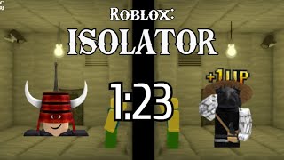 Roblox Isolator Speedrun w Admirooo WR 123 [upl. by Ahsaek]