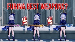 Furina’s Best Weapons Festering Desire vs Khaj vs Splendor Weapons Comparison amp Damage Showcases [upl. by Garber]