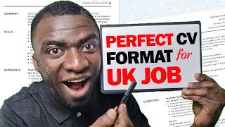 HOW TO WRITE A GOOD CV UK STANDARD FROM SCRATCH [upl. by Dorrehs]