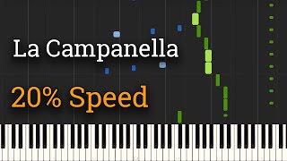 Liszt  La Campanella Slow Piano Tutorial 20 Speed [upl. by Enelrahc]