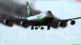 Crash Landing Hong Kong 747400 紧急着陆 [upl. by Devina]