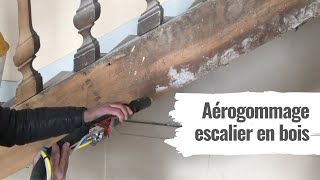 Décapage par aérogommage dun escalier  ACF [upl. by Pasahow556]