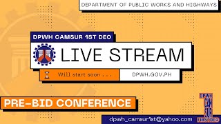 Procurement Livestream for DPWH Camarines Sur 1st DEO on June 18 2024 [upl. by Oberstone]