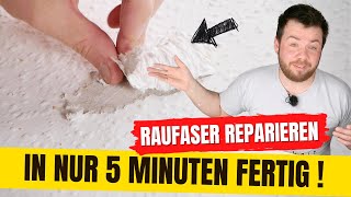 Keine Panik bei Löchern Raufasertapete perfekt reparieren [upl. by Yffub]