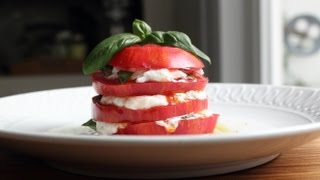 Tomato amp Mozzarella Salad with Burrata Cheese – How to Make the Worlds Sexiest Caprese Salad [upl. by Phylis11]