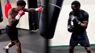 NEW Errol Spence Jr amp Terence Crawford heavy bag work 🥊 [upl. by Lleksah709]