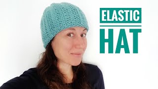 How to Loom Knit The Elastic Hat DIY Tutorial [upl. by Rech]