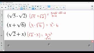 P3 Conjugates and Rationalizing using Conjugates Intro to n Root [upl. by Andrea]