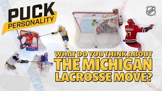 NHLers Debate the Michigan Lacrosse Move  Puck Personality [upl. by Giaimo]