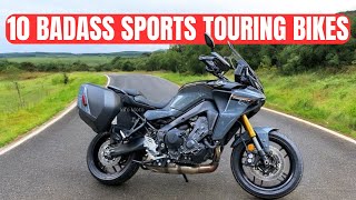 10 BADASS SPORTS TOURING MOTORCYCLES [upl. by Anialem548]