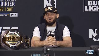 Islam Makhachev PostFight Press Conference  UFC 302 [upl. by Damalus]