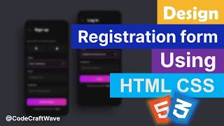 How to Create Registration form using HTML CSS [upl. by Anej359]