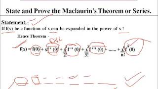 MACLAURINS THEOREM OR SERIES [upl. by Janicki312]