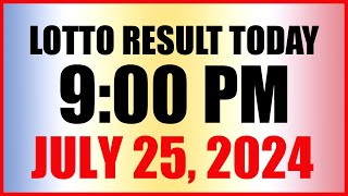 Lotto Result Today 9pm Draw July 25 2024 Swertres Ez2 Pcso [upl. by Slotnick]