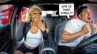 I Sprayed FART SPRAY While Going Through The CAR WASH Too See His Reaction [upl. by Venola540]