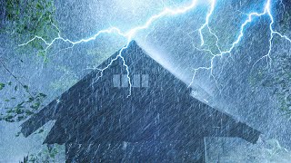 10 Hours Real Rain amp Thunderstorm Sounds for Sleeping  Strong Rain Massive Thunder amp Howling Wind [upl. by Nahraf948]