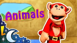 Los Animales en Inglés  El Mono Sílabo  Inglés para Niños  Lunacreciente [upl. by Dlanger]