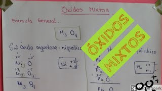 Óxidos Mixtos Ejemplos Nomenclatura y formula [upl. by Cini]