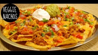 Baked Veggie Nachos Recipe [upl. by Eustacia]