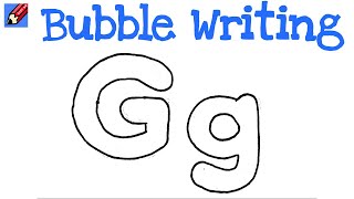 How to Draw Bubble Writing Real Easy  Letter G [upl. by Helm]