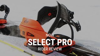 NOW Select Pro 2019 Snowboard Binding Rider Review  Tactics [upl. by Nylarak]