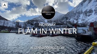 Flåm in Winter Norway  Allthegoodiescom [upl. by Otrebmuh]