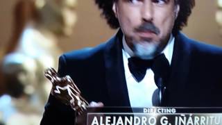 Alejandro Gonzalez Iñarritu se gana el Oscar por segunda vez [upl. by Chan]