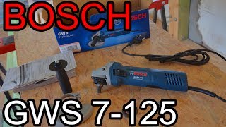 BOSCH GWS 7125  Présentation de loutil et des options [upl. by Hannahs]